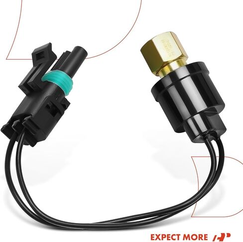 A-Premium A/C High Side Pressure Switch [2 Pins] Compatible with International Harvester 5000 1997-2000/2002, 5070 1997-2000, 9600 1994-1996, 9700, 9800 SBA, 9900, 9900 SFA, 9900i, 9900i SFA, 9900ix in Saudi Arabia
