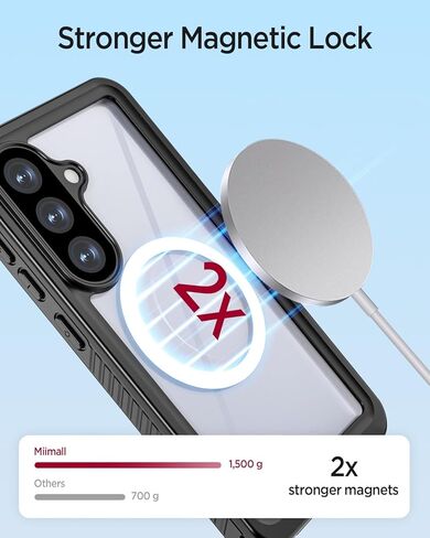 Miimall for Samsung Galaxy S24 Plus Case Waterproof, [IP68 Underwater][14FT Military Dropproof] [Built-in Camera Lens & Screen Protector] [Dustproof] Full Body Shockproof Phone Case for S24 Plus in Kuwait