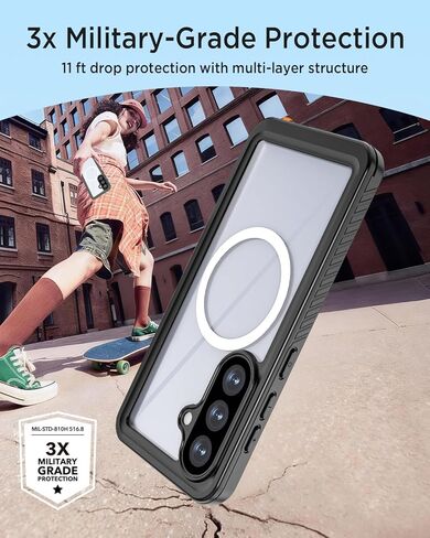 Miimall for Samsung Galaxy S24 Plus Case Waterproof, [IP68 Underwater][14FT Military Dropproof] [Built-in Camera Lens & Screen Protector] [Dustproof] Full Body Shockproof Phone Case for S24 Plus in Kuwait