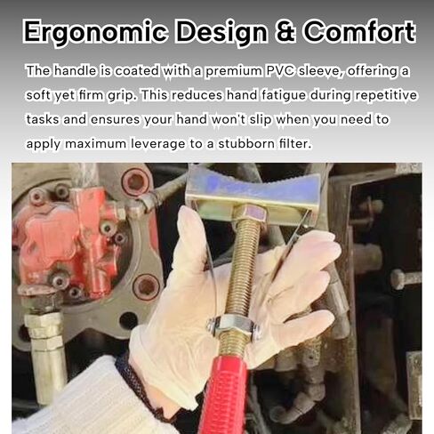 Adjustable Oil Filter Wrench, Heavy Duty Oil Filter Removal Tool Adjustable Strap 9-15cm Diameter, Filter Strap Wrench for Larger Vehicles, Large Truck, Large Tractor, Excavators etc in Kuwait