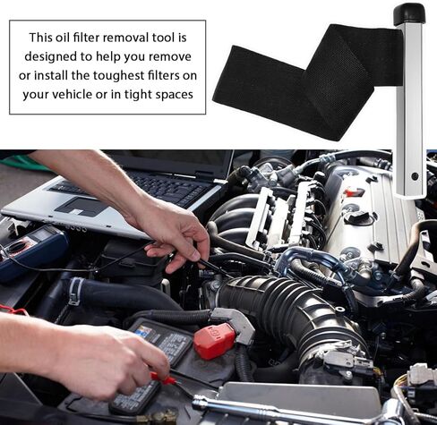 Nylon Strap Oil Filter Wrench, 1/2" Drive Belt Type Wrench Adjustable Filter Removal Tool, Heavy Duty Strap Oil Filters Remover for Engine Conduit Fittings Maintenance in Saudi Arabia