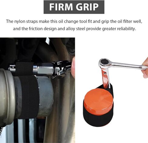 Nylon Strap Oil Filter Wrench, 1/2" Drive Belt Type Wrench Adjustable Filter Removal Tool, Heavy Duty Strap Oil Filters Remover for Engine Conduit Fittings Maintenance in Saudi Arabia