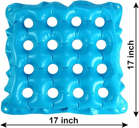 SUNSHINE-MALL Office Chair Cushions, air Cushion seat, sit Cushion, with air Vent, can be a Small Amount of air or Water, Very Suitable for Office Chair and Wheelchair use(Blue 19 inch) in Saudi Arabia