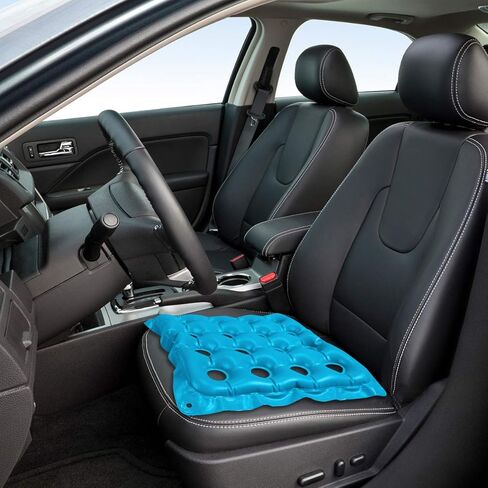 SUNSHINE-MALL Office Chair Cushions, air Cushion seat, sit Cushion, with air Vent, can be a Small Amount of air or Water, Very Suitable for Office Chair and Wheelchair use(Blue 19 inch) in Saudi Arabia