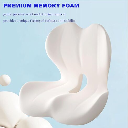 وسادة مقعد على شكل حرف L للجلوس لفترة طويلة، وسادة مقعد قيادة مريحة من إسفنج الذاكرة لدعم الظهر لتخفيف آلام الظهر، تصميم مانع للانزلاق للسيارة والشاحنة وكرسي المنزل ومقعد المكتب (أسود رمادي) in Kuwait