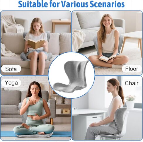 وسادة مقعد مسند الظهر لدعم قطني مريح من ديرسون لكرسي المكتب، مصحح الوضعية لألم الظهر السفلي من الخصر، وسادة إسفنجية كبيرة لفرد الظهر للمكتب والمقعد الأرضي والعمل in Kuwait