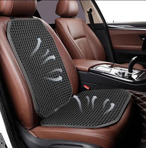 New Summer Vented Cooling Air Mesh Seat Cushion Pad for Car,Universal Ventilated Breathable Seat Cover Fits Car SUV Truck Van Pickup of Driving Seat for Men Women (Black-BackCushion-1PCS) in Kuwait