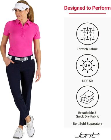 ملابس رياضية للسيدات من Jofit Apparel، بنطال كاحل قصير بحزام للجولف والتنس in Saudi Arabia