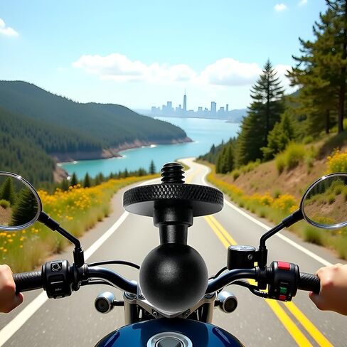 Black Motorcycle Mobile Phone Holder Mounts 17mm Ball Base 1/4 Camera Screw Adapter Motorcycle Mount Base Accessories 17mm Ball Mount Adapter Base Phone Holder It is suitable for motorcycles in Saudi Arabia