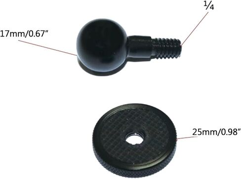 Black Motorcycle Mobile Phone Holder Mounts 17mm Ball Base 1/4 Camera Screw Adapter Motorcycle Mount Base Accessories 17mm Ball Mount Adapter Base Phone Holder It is suitable for motorcycles in Saudi Arabia