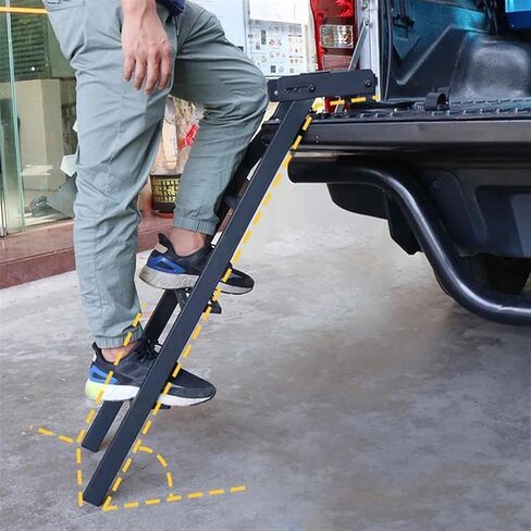 Pickup Truck Car Universal Fit Tailgate Ladder Rear Door Ladder Protective Frame Tailgate Folding Ladder Auxiliary Ladder in Saudi Arabia
