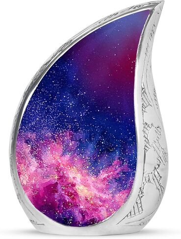 Star Galaxy Urns for Human Ashes Ocean - Purple Urns for Human Ashes Adult Female - Teardrop Urn for Adult Man and Women - Large Decorative Urn for Mom Dad Combo 10 Inch & 3 Inch, Set of 5 in Saudi Arabia