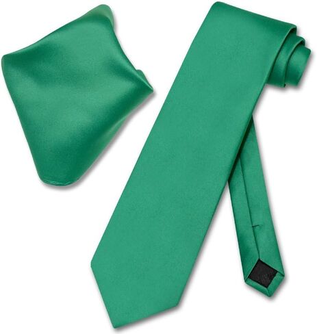Vesuvio Napoli Solid NAVY BLUE Color NeckTie & Handkerchief Men's Neck Tie Set in Saudi Arabia