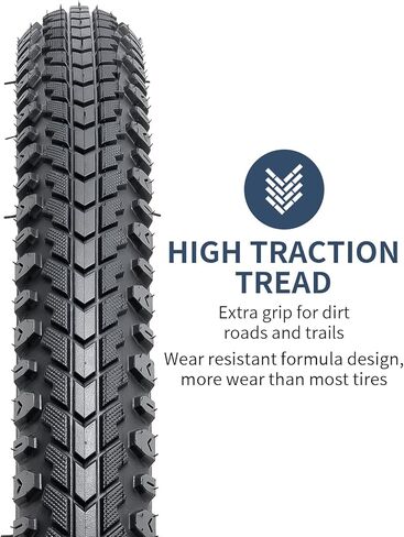 2 Pack 20" Bike Tires 20 x 1.75(47-406) Plus 2 Pack Bike Tubes 20x1.5/1.75 AV32mm Schrader Valve Compatible with 20x1.75 Most Bike Tires(YH-Black) in Saudi Arabia