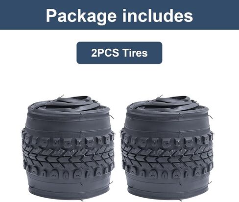 2 Pack 20" Bike Tires 20 x 1.75(47-406) Plus 2 Pack Bike Tubes 20x1.5/1.75 AV32mm Schrader Valve Compatible with 20x1.75 Most Bike Tires(YH-Black) in Saudi Arabia