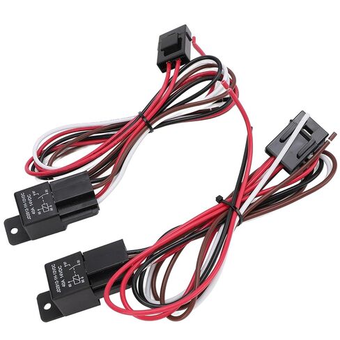 Dual Electric Fan Wiring Kit 12VDC for 10-16 Inch Fans, 185°F ON 175°F Off Thermostat Relay - Universal Cooling Fan Controller, Easy Installation for Automotive Radiator System in Kuwait