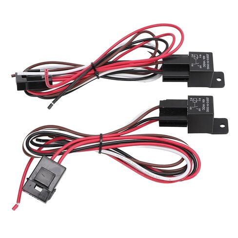 Dual Electric Fan Wiring Kit 12VDC for 10-16 Inch Fans, 185°F ON 175°F Off Thermostat Relay - Universal Cooling Fan Controller, Easy Installation for Automotive Radiator System in Kuwait