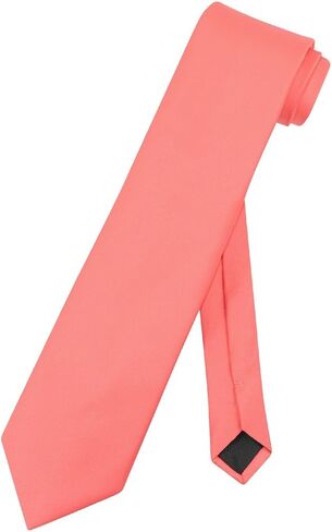 ربطة عنق Vesuvio Napoli سادة طويلة جداً لون أسود للرجال XL ربطة عنق, أسود, One Size in Kuwait