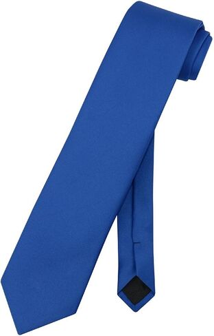 ربطة عنق Vesuvio Napoli سادة طويلة جداً لون أسود للرجال XL ربطة عنق, أسود, One Size in Kuwait
