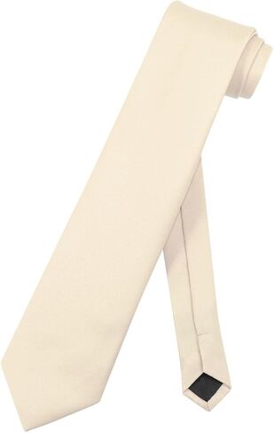 ربطة عنق Vesuvio Napoli سادة طويلة جداً لون أسود للرجال XL ربطة عنق, أسود, One Size in Kuwait