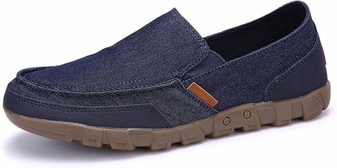 Men's Summer Canvas Slip On Boat Shoes Casual Vintage Non-Slip Lightweight Breathable Arch Support Round Toe Loafers Walking Shoes for Driving Outdoor in Saudi Arabia