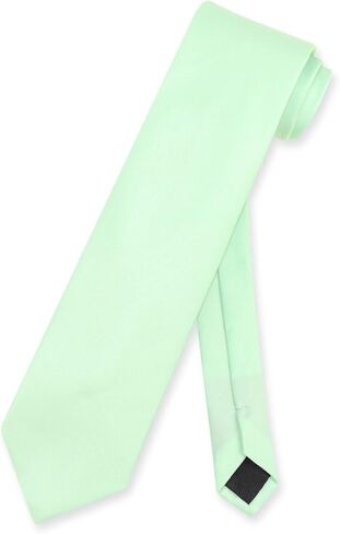 ربطة عنق Vesuvio Napoli سادة طويلة جداً لون أسود للرجال XL ربطة عنق, أسود, One Size in Kuwait