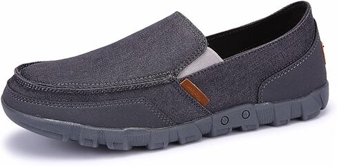 Men's Summer Canvas Slip On Boat Shoes Casual Vintage Non-Slip Lightweight Breathable Arch Support Round Toe Loafers Walking Shoes for Driving Outdoor in Saudi Arabia