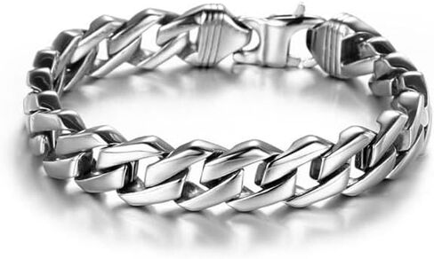 Miami Men's Cuban Bracelet 18K Gold Mesh Bracelet Fashion Accessories Birthday, Father's Day, Valentine's Day Suitable Gifts for Men in Saudi Arabia