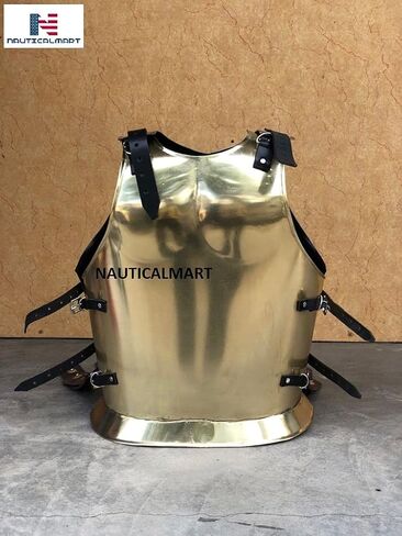 NauticalMart Armor Halloween Costume Wearable Muscle Armor with Corinthian Helmet Golden in Saudi Arabia