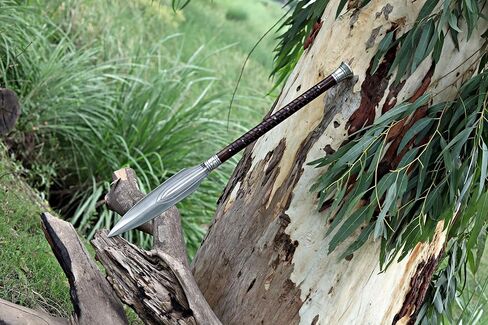 WAZIR CRAFTS HANDMADE|رمح فايكنغ مصنوع يدويًا - شفرة فولاذية مزورة، نسخة طبق الأصل من الأسلحة الإسكندنافية الأصلية، عمود من الخشب الصلب - إعادة تمثيل تاريخية، أو قطعة قابلة للتحصيل، أو عرض (WCSP-1) in Kuwait