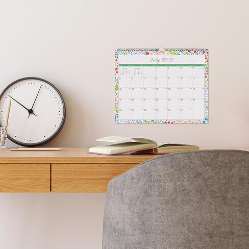 Blue Sky 2026-2027 Monthly Academic Year Wall Calendar, July 2026 - June 2027, 15" x 12", Durable Twin Wire Binding, Perfect For Home, Office And Classroom, Ditsy Dapple Light in Saudi Arabia