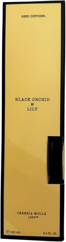 Cereria Molla Black Orchid & Lily Reed Diffuser, 3.4 Fl Oz, Luxury Home Fragrance with Floral Musk Scent, 10 Inch Tall with Reeds in Saudi Arabia