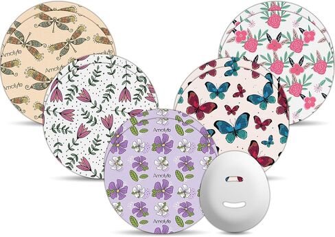 رقع لاصقة Dexcom G7 (عبوة من 10 قطع) - مقاومة للصدمات مع غطاء صلب، مقاومة للماء، قابلة للتنفس، لاصق طبي، حماية CGM لمدة 10 أيام (زهرة) in Kuwait