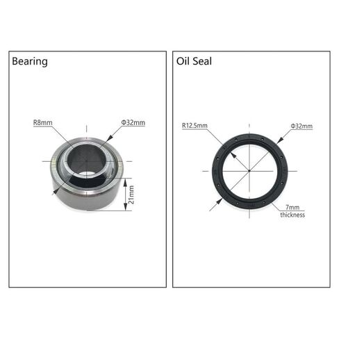 Rear Shock Absorber Lower Fisheye Radial Joint Bearing and Oil Seal Kit for Dirt Bike PDS Motorcycle Compatible with Automotive Motorcycle Parts in Saudi Arabia