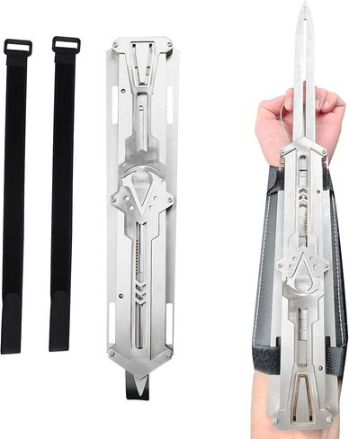 Myhiddenblade Metal Blade Assassin's Hidden Blade Assassin's Creed شفرة مخفية قصب سيف سكين مخفي فضي أسود البرسيم in Kuwait