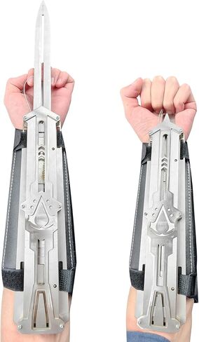 Myhiddenblade Metal Blade Assassin's Hidden Blade Assassin's Creed شفرة مخفية قصب سيف سكين مخفي فضي أسود البرسيم in Kuwait