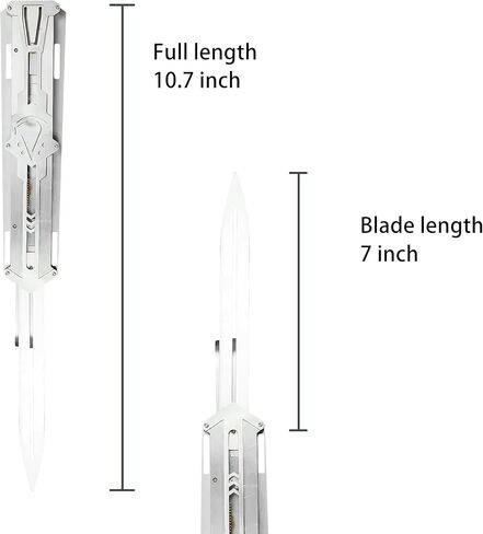 Myhiddenblade Metal Blade Assassin's Hidden Blade Assassin's Creed شفرة مخفية قصب سيف سكين مخفي فضي أسود البرسيم in Kuwait