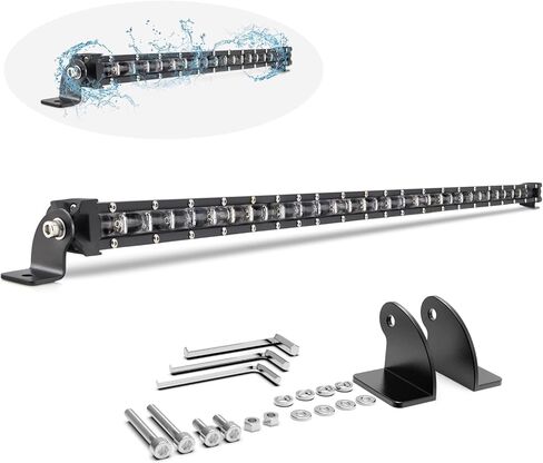 شريط إضاءة LED 43 بوصة من COLIGHT - شريط إضاءة LED بصف واحد ضوء القيادة 30000 LM 6D كأس مصباح للطرق الوعرة قضبان إضاءة للشاحنات والقوارب وسيارات الدفع الرباعي ومقصورة سقف شاحنات ATV in Saudi Arabia