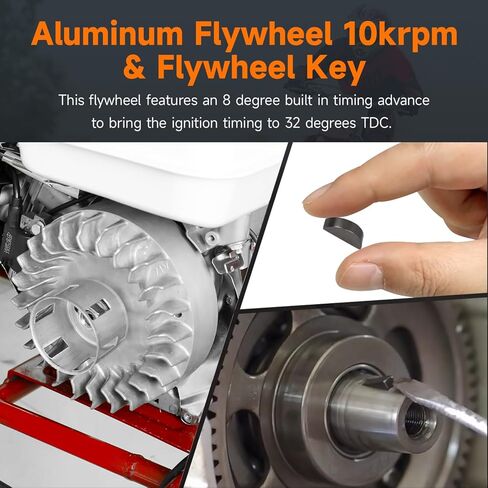 مجموعة FVRITO VM22 Carburator Flywheel المرحلة 2 متوافقة مع محرك Predator 212 غير Hemi Coleman CT200U CT200U-EX BT200X Mini Bike 212cc 196cc GX200 KT196 Go Kart Parts مجموعة صمام خانق أنبوب العادم in Saudi Arabia