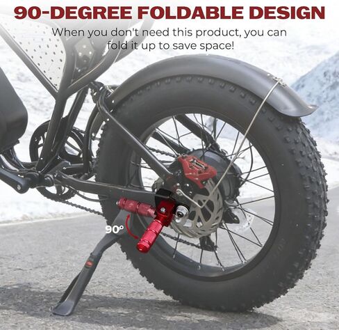 Upgraded Passenger Foot Pegs for Ridstar Q20, Bicycle Bike Pegs, 90 Degree Foldable M8 Bolts Aluminum Alloy Footpegs Foot Rest Pedals for Ridstar Q20, Rearsets Foot Rest(Red Foldable) in Saudi Arabia