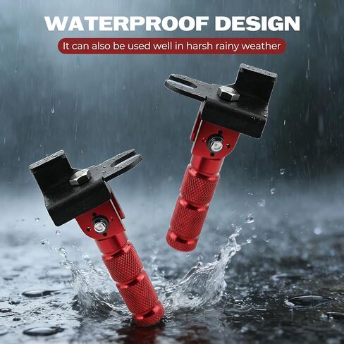 Upgraded Passenger Foot Pegs for Ridstar Q20, Bicycle Bike Pegs, 90 Degree Foldable M8 Bolts Aluminum Alloy Footpegs Foot Rest Pedals for Ridstar Q20, Rearsets Foot Rest(Red Foldable) in Saudi Arabia