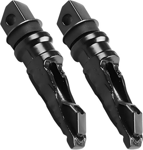 2 PCS Motorcycle Rear Foot Pegs, Non-Slip Motorcycle Foot Peg, Aluminum Alloy Rear Footrests for Passenger, Universal Motorbike Modification Accessory (Black) in Saudi Arabia