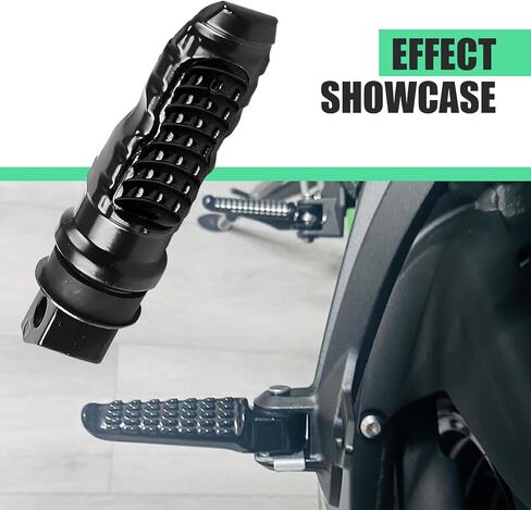 2 PCS Motorcycle Rear Foot Pegs, Non-Slip Motorcycle Foot Peg, Aluminum Alloy Rear Footrests for Passenger, Universal Motorbike Modification Accessory (Black) in Saudi Arabia