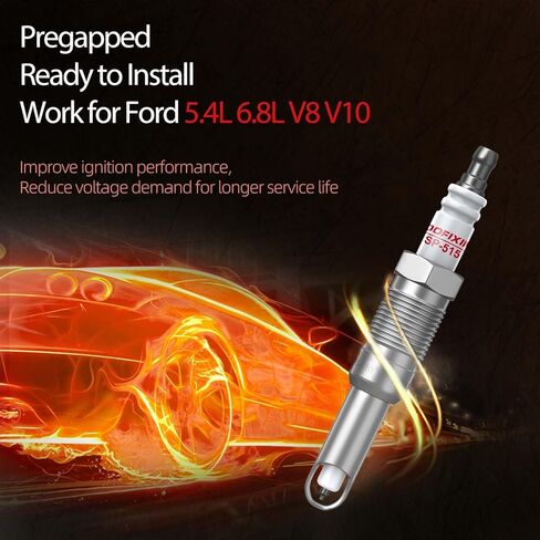 8X Spark Plugs SP515 SP546 Compatible with Ford F-150 5.4L, Expedition 1997-2014,F-250 F-350 Super Duty 4.6L 5.4 6.8L V8 in Saudi Arabia