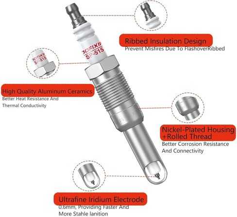 8X Spark Plugs SP515 SP546 Compatible with Ford F-150 5.4L, Expedition 1997-2014,F-250 F-350 Super Duty 4.6L 5.4 6.8L V8 in Saudi Arabia