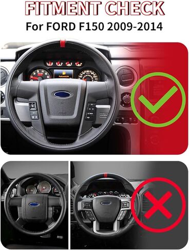 Includes Button Bezels and Plugs for Universal Fit, Real Carbon Fiber Steering Wheel With Trims for Ford F150 & Raptor 2009-2014, Flat Bottom, for SVT Raptor/Lariat/King Ranch/Platinum/Limited in Kuwait