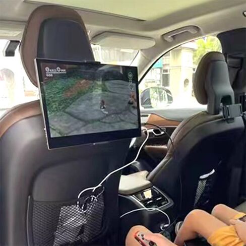 حامل الكمبيوتر اللوحي لملحقات فولفو XC90 XC60 XC40 S60 V60 V90 S90، حامل مسند رأس المقعد الخلفي، جهاز لوحي للسيارة أساسيات رحلة الطريق للأطفال، جهاز مثل iPad Pro (نموذج المشبك B) in Kuwait