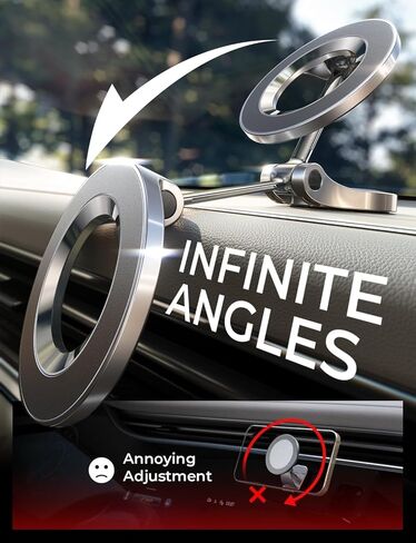 Magnetic Car Mount for for MagSafe, Extra Small Ultra Magnetic Phone Holder for Car Dashboard, Car Phone Holder, Car Accessories for Women Men, Fit for iPhone17 Pro/Air/Max 16 15 14 13 in Saudi Arabia
