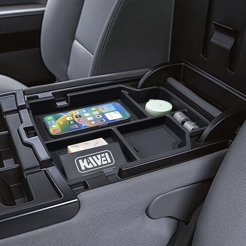 Center Console Organizer Compatible with 2014-2018 Chevy Silverado/GMC Sierra 1500 & 2015-2019 2500HD/3500HD Interior Accessories, Middle Armrest Storage Box Insert Tray (Fit Jump Seat ONLY) in Saudi Arabia