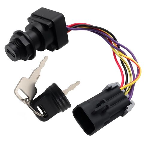 Ignition Key Switch with Harness Compatible with Mercury Marine Quicksilver Outboard Motor, 3-Position Boat Engine Ignition Key Switch Replacement for 87-897716K01 897716 8M0059686 in Saudi Arabia